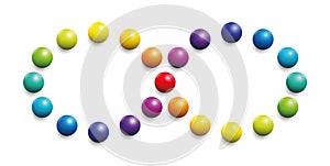 Color Spectrum Infinity Symbol Rainbow Balls