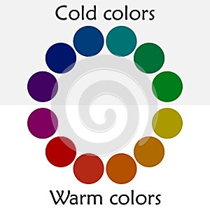 Color spectrum - printing color wheel with different colors