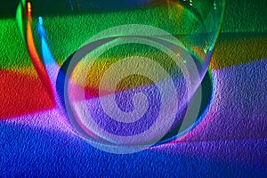 Color Spectrum Refraction in Glass with Textured Background