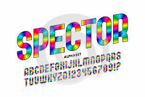 Color spectrum style font