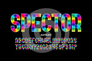 Color spectrum style font