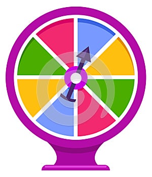 Color spin wheel. Roulette icon. Prize circle