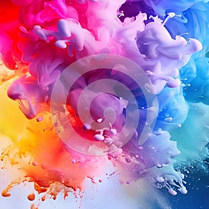 Color splach in water