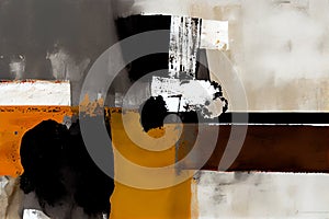 A color splash minimal abstract textured orange design oil ochre disconnected shapes young industrial setting fleury untitled