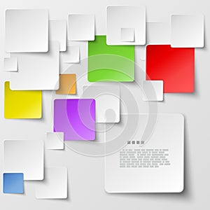 Color square tiles abstract vector background