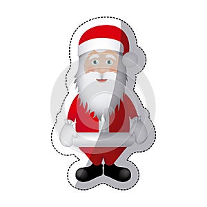 color sticker santa claus icon