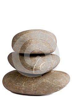 Color stones (zen) isolated on white background