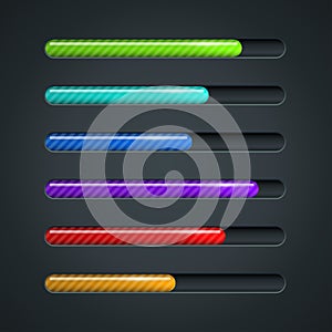 Color striped progress bar