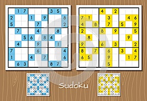 Color sudoku vector set