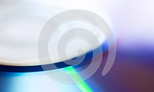 Color surface of a compact disc macro close up