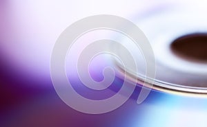 Color surface of a compact disc macro close up