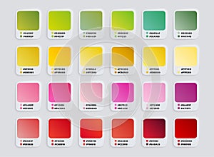 color swatch. catalog samples, trendy multicolored palette. Vector illustration photo