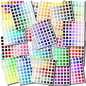 Color swatches collage