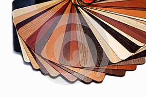 Color swatches laminated chipboard