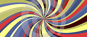 Color Swirling radial vortex vector background