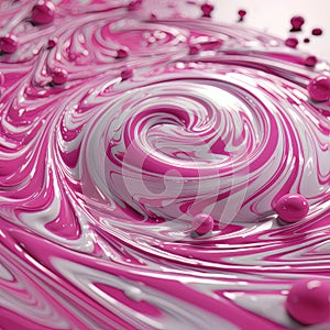 Color Symphony: Mesmerizing Blend of White and Pink Tempera