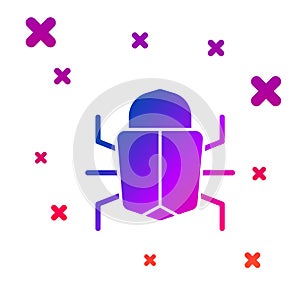 Color System bug concept icon isolated on white background. Code bug concept. Bug in the system. Bug searching. Gradient