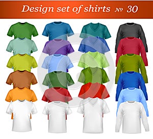 Color t-shirt design template. Vector.