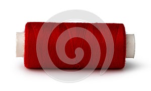 Color thread spool isolated on white background