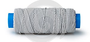 Color thread spool isolated on white background