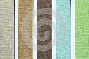 Color tone of fabric swatch samples