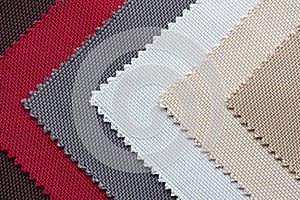 Color tone of fabric swatch samples