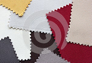 Color tone of fabric swatch samples