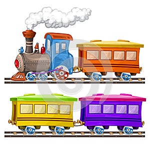 Color trains and wagons