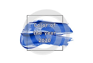 Classical blue paint stroke