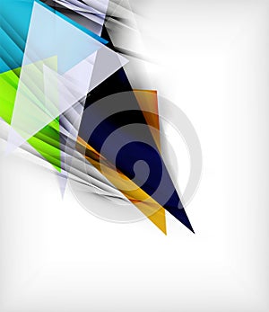 Color triangles, unusual abstract background