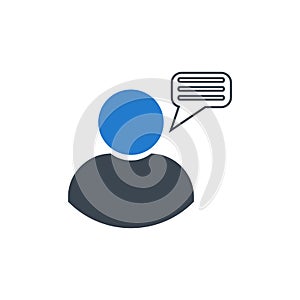 Color user messenger icon vector illustration on white background