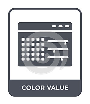 color value icon in trendy design style. color value icon isolated on white background. color value vector icon simple and modern