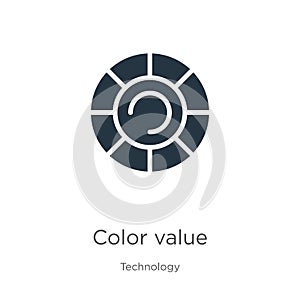 Color value icon vector. Trendy flat color value icon from technology collection isolated on white background. Vector illustration