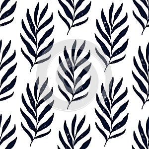 Color vector pattern with palm dypsis leaves. Seamless summer palm dypsis tropical design. Vector dypsis lutescens seamless