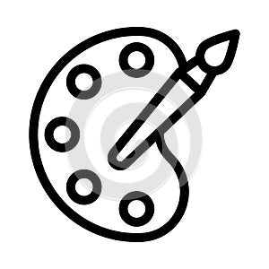 Color vector thin line icon