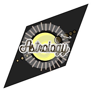 Color vintage astrology emblem