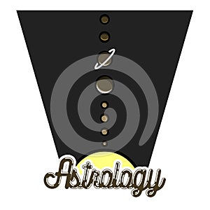 Color vintage astrology emblem