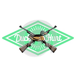 Color vintage hunting emblem