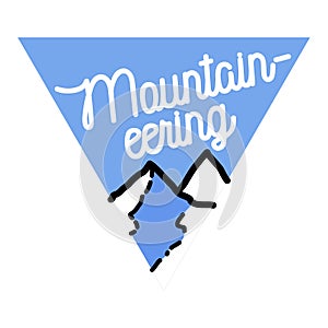 Color vintage mountaineering emblem