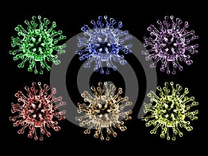 Color virus illustration