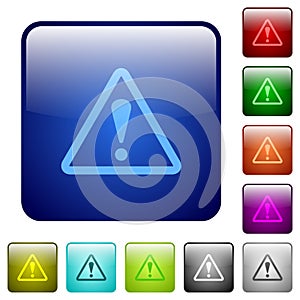 Color warning square buttons
