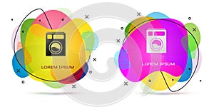 Color Washer icon isolated on white background. Washing machine icon. Clothes washer - laundry machine. Home appliance