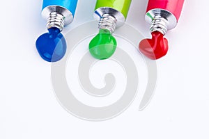 Color water based paints on white