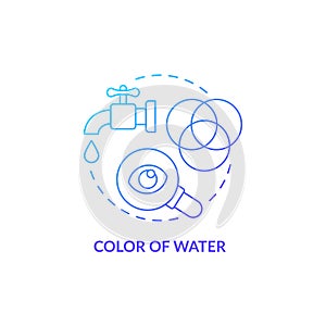 Color of water blue gradient concept icon