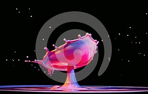 Color water drop explosion mushroom