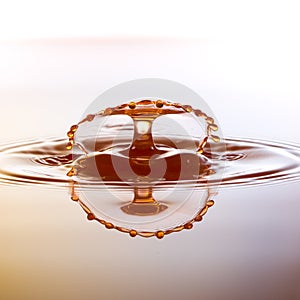 Color waterdrops collide each other