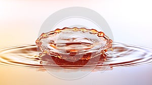 Color waterdrops collide each other