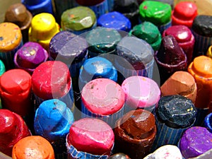 Color wax crayons