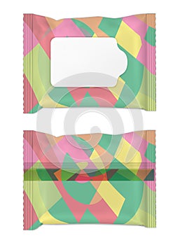 Color wet wipes package with flap