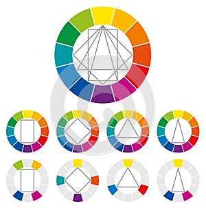 Color wheel color combinations
